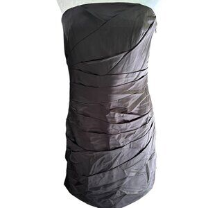 VINCE CAMUTO Black Strapless Dress NWT Elegant Layered LBD Size 4 Lined Side Zip